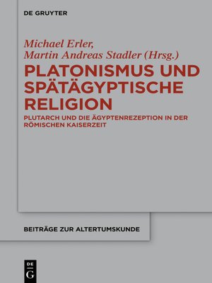 cover image of Platonismus und spätägyptische Religion